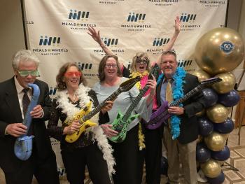 Party goers enjoy the Golden Disco, celebrating 50 years of MOW